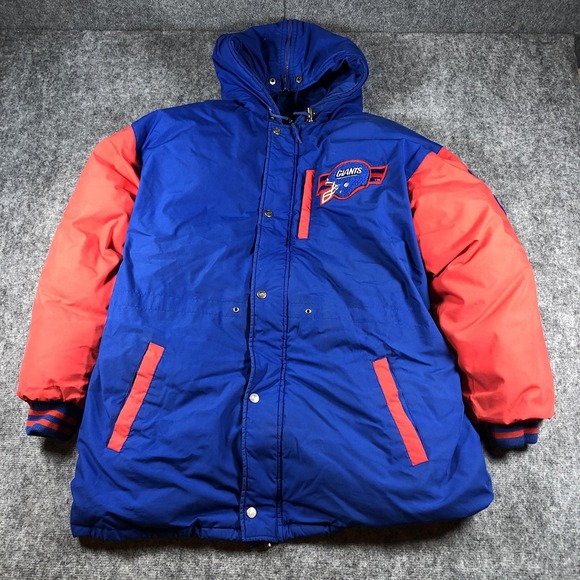 Vintage New York Giants Jacket Mens Large NFL Football Triple FAT Goose 90s - Picture 1 of 12